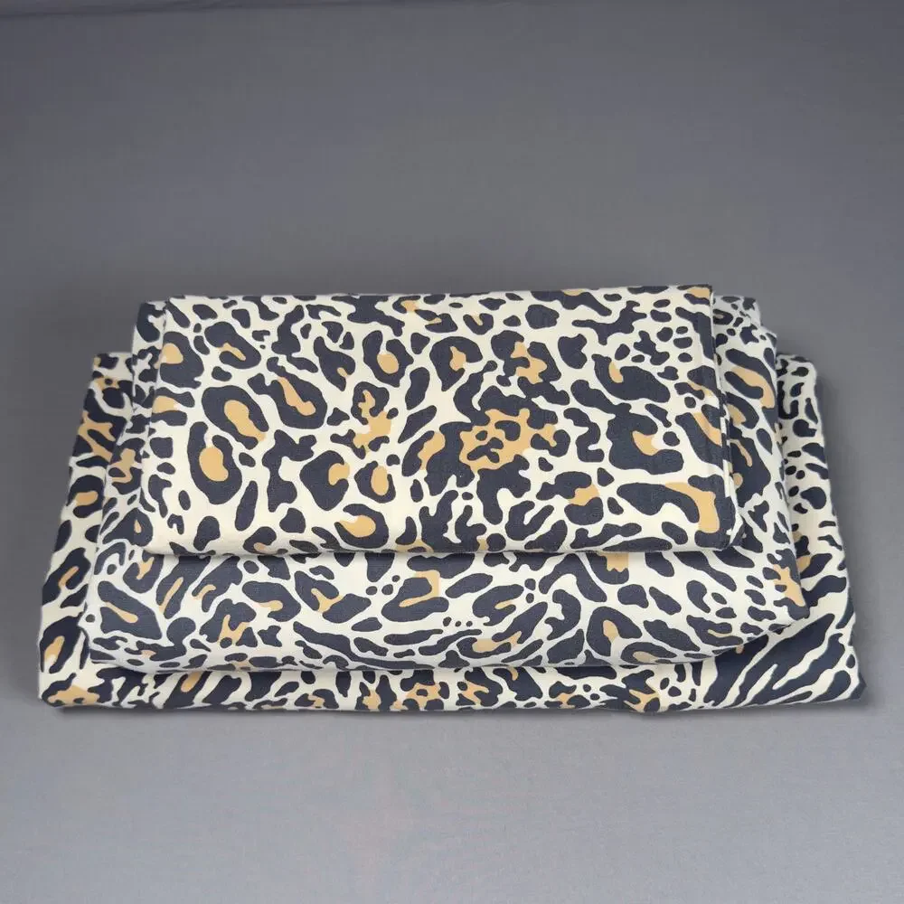 MAINSTAYS Faded Leopard Cheetah Twin XL Sheet Set & Pillowcase